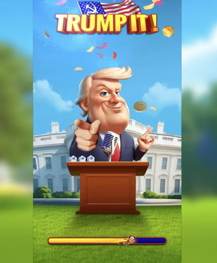 Slot Trump It của JJ tại LC79 – Active Stacks, Wild 2X/3X, Prize Reel có Jackpot và Free Spins.