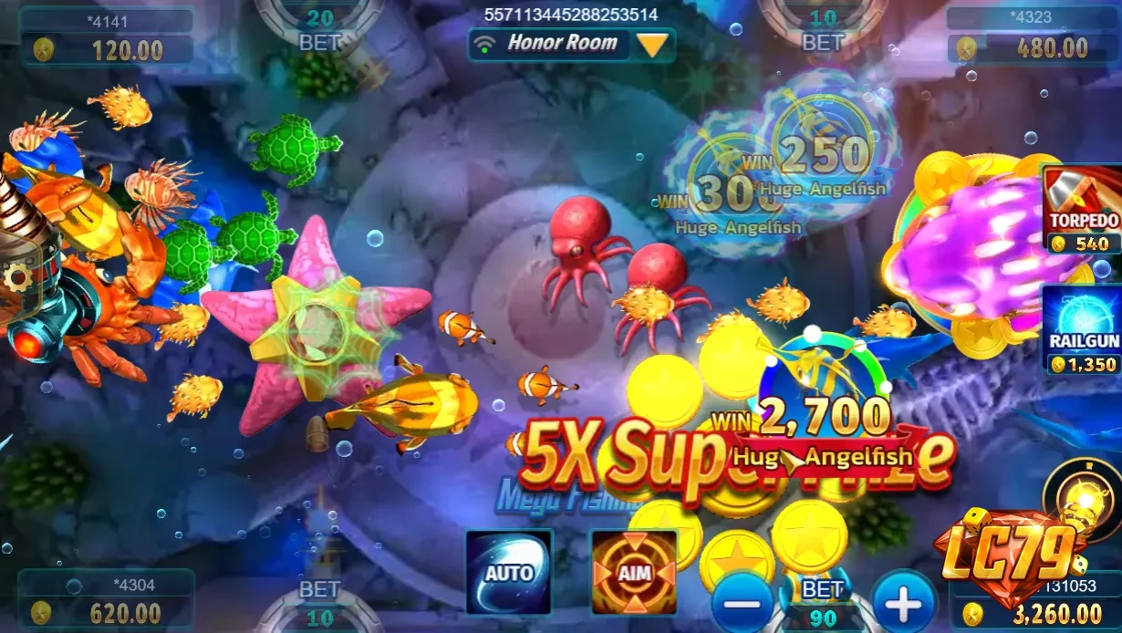Màn bắn cá thắng lớn Mega Fishing LC79