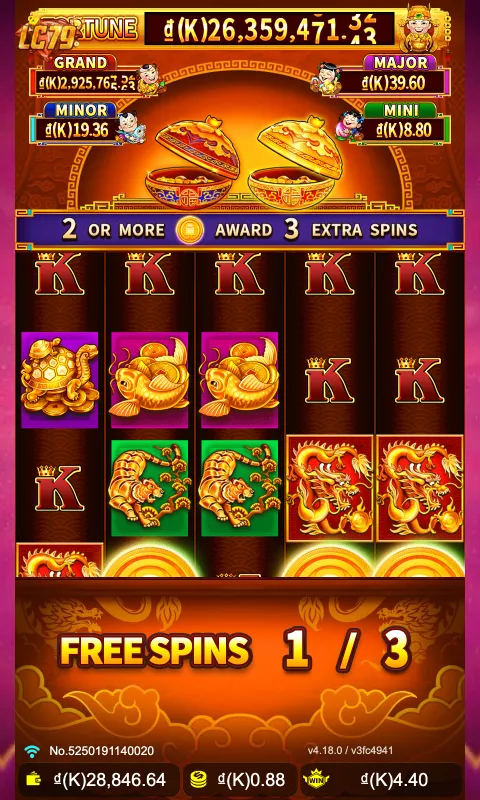 Free Spins kích hoạt Dragon JDB – 3 Scatter, thêm vòng thưởng tại LC79