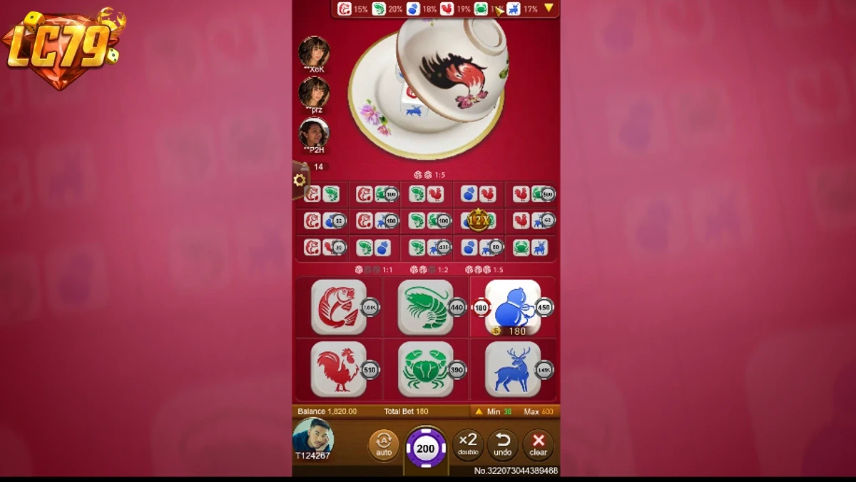 Fish Prawn Crab LC79 - giao diện Bầu Cua 3D