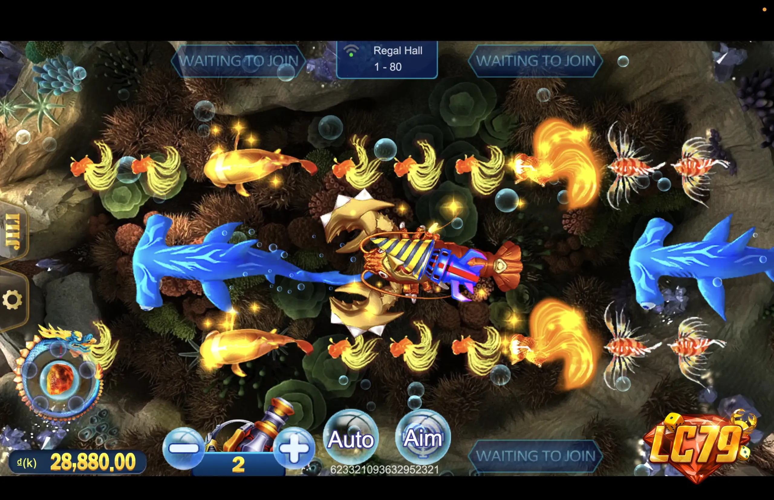 Jackpot Fishing 2 LC79 giao diện gameplay bắn cá JILI