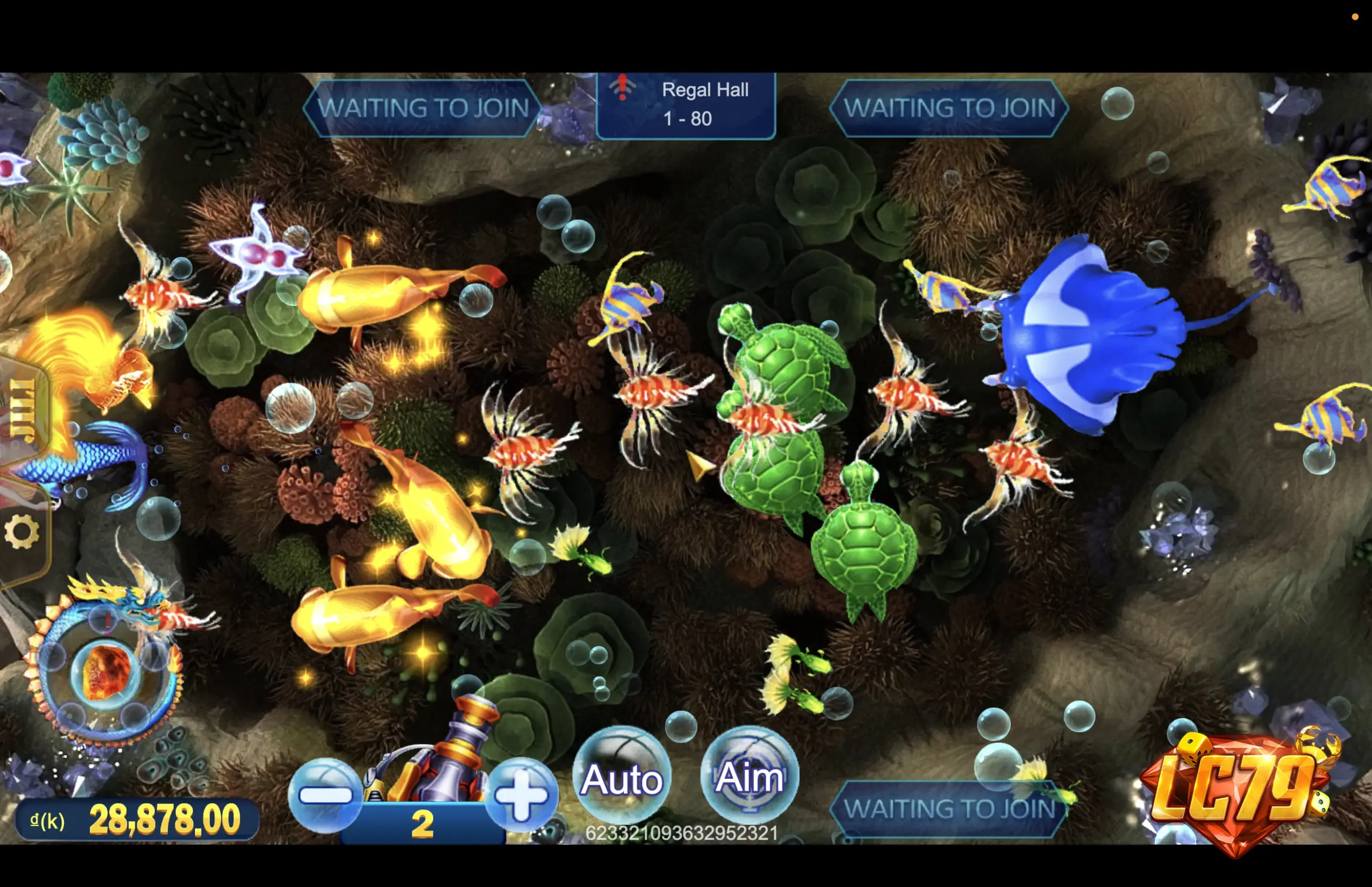 Cơ chế bắn cá và mục tiêu thưởng trong Jackpot Fishing 2 LC79