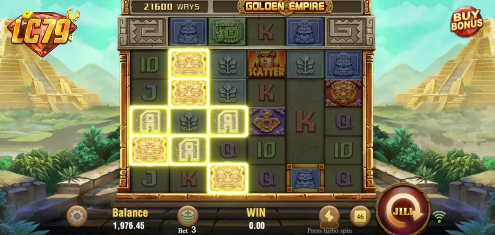Combo thắng lớn Golden Empire JILI – cơ chế cascading tạo ra nhiều lần thắng liên tiếp