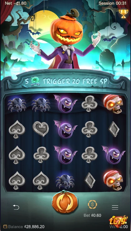 Vòng Free Spins trong Mr Hallow-Jackpot LC79