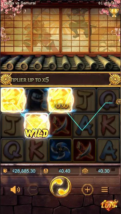 Wild và pha trúng thưởng Ninja vs Samurai LC79