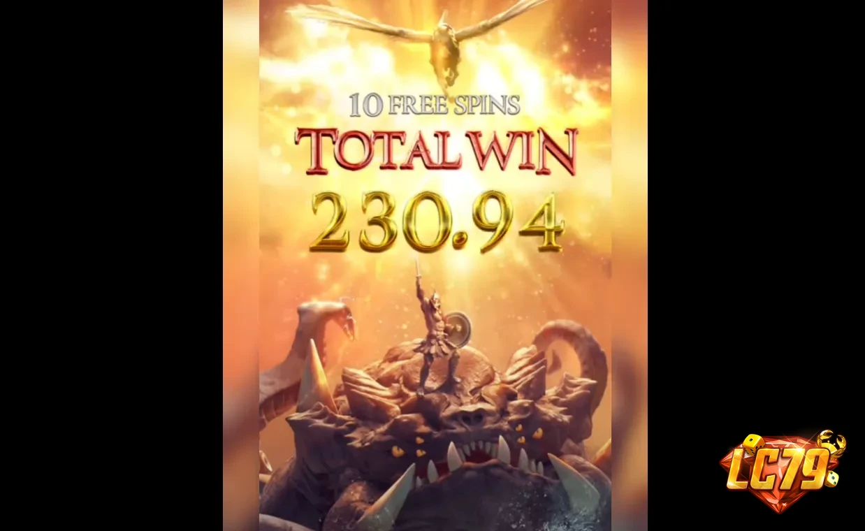 10 Free Spins Total Win 230.94 trong Legend of Perseus tại LC79
