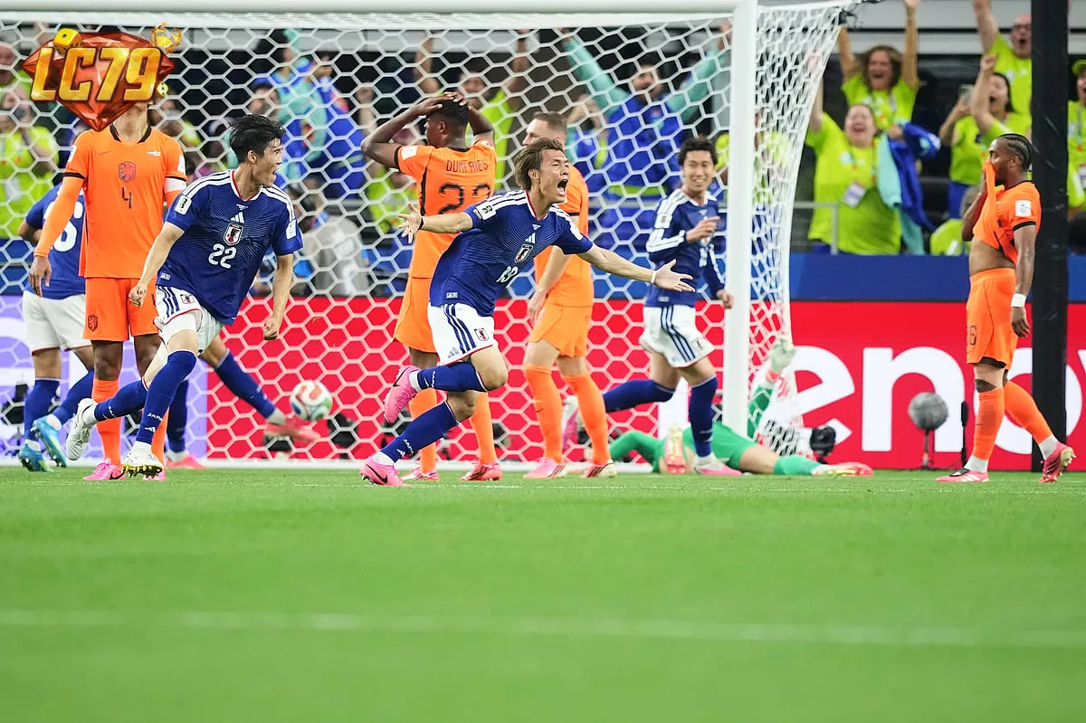 Kết quả world cup hôm nay - Nhật Bản ăn mừng bàn thắng vào lưới Hà Lan tại World Cup 2026