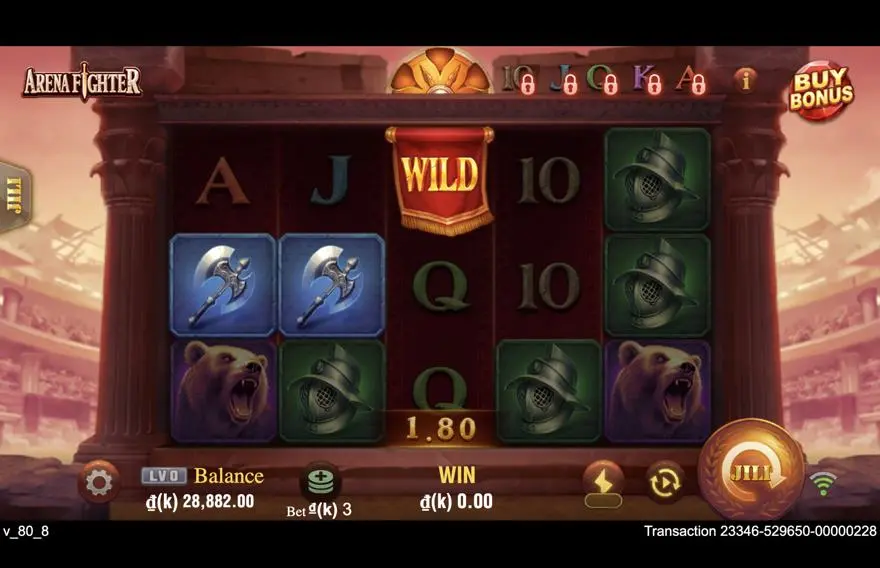 Ảnh màn hình gameplay game Arena Fighter (slot JILI) chơi tại LC79