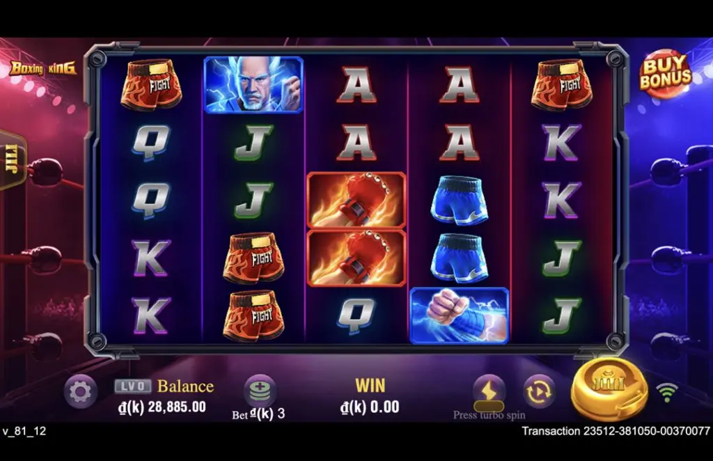 Ảnh giao diện chính game Boxing King (slot JILI) chơi tại LC79