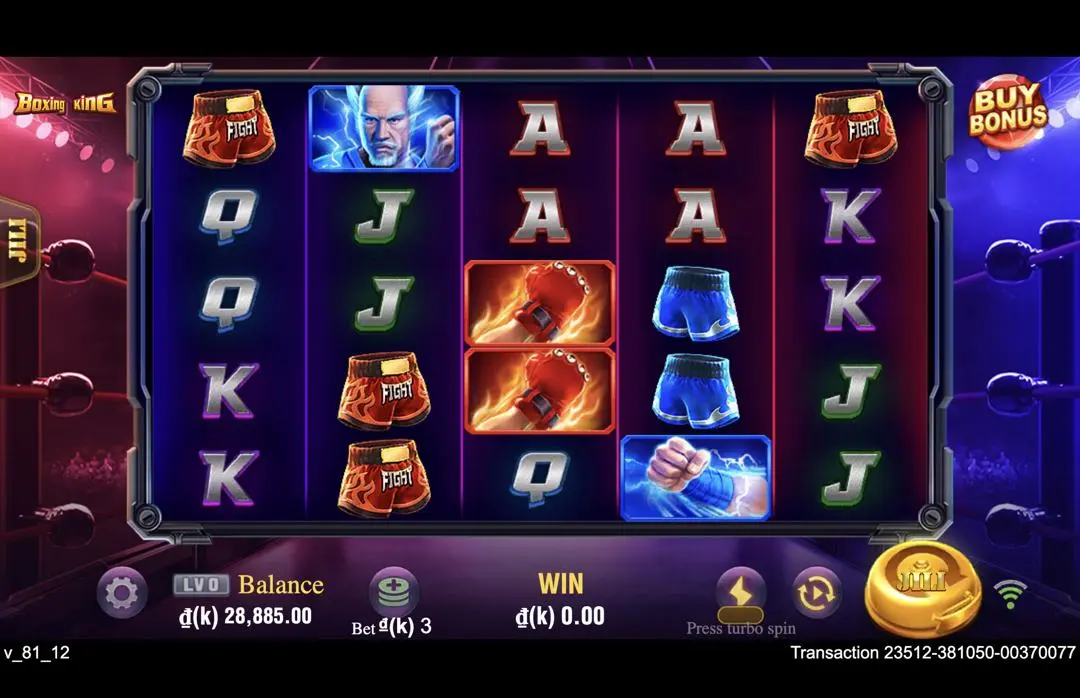 Ảnh giao diện chính game Boxing King (slot JILI) chơi tại LC79