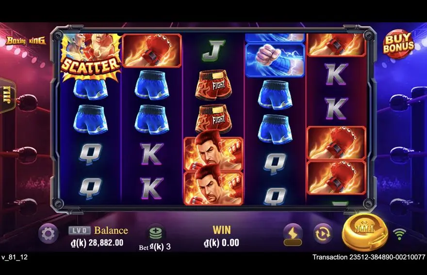 Ảnh màn hình gameplay game Boxing King (slot JILI) chơi tại LC79