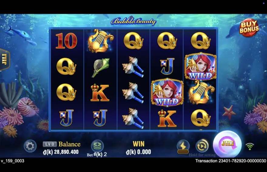 Ảnh màn hình gameplay game Bubble Beauty (slot JILI) chơi tại LC79