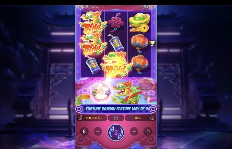 Ảnh màn hình gameplay game Fortune Dragon (slot MICROSLOT) chơi tại LC79