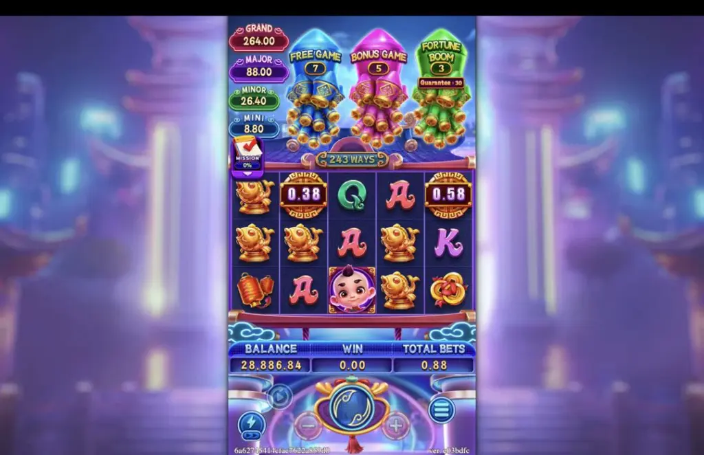 Ảnh giao diện chính game FORTUNE MONEY BOOM (slot FC) chơi tại LC79