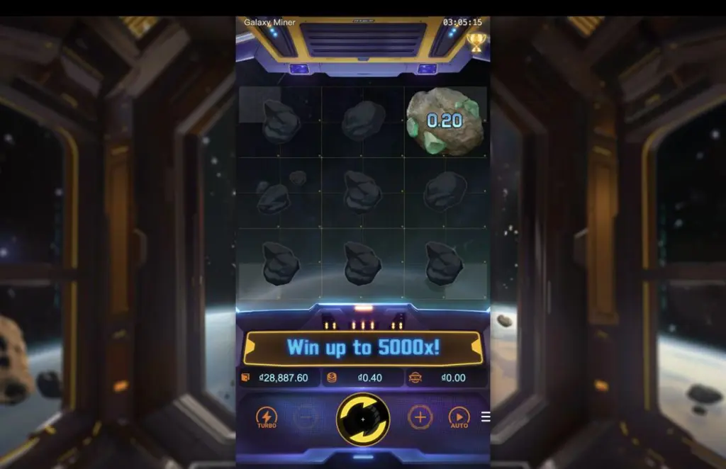 Ảnh giao diện chính game Galaxy Miner (slot PG) chơi tại LC79