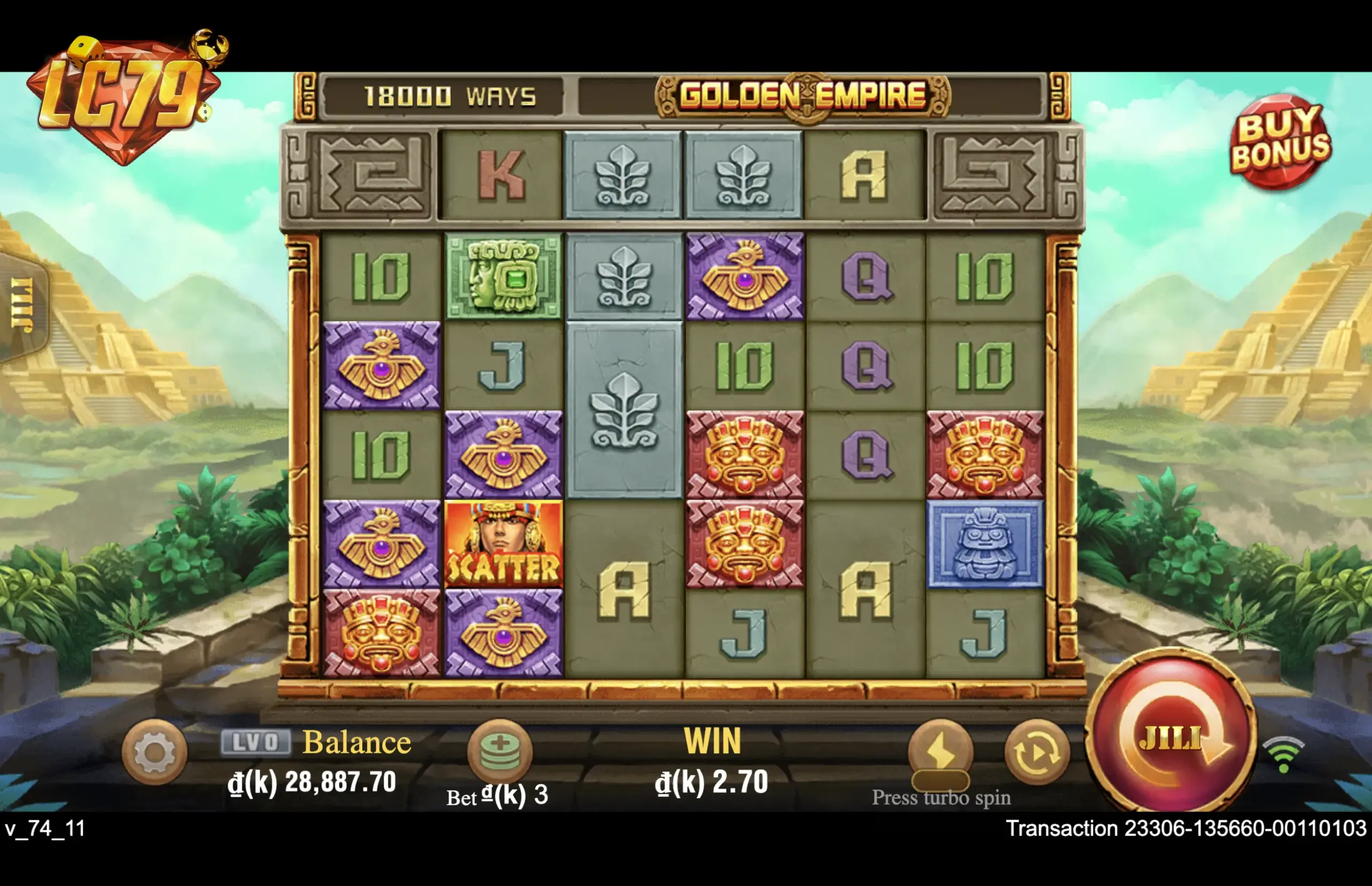 Gameplay Golden Empire JILI tại LC79 với 18.000 Ways đang mở rộng hoàn toàn
