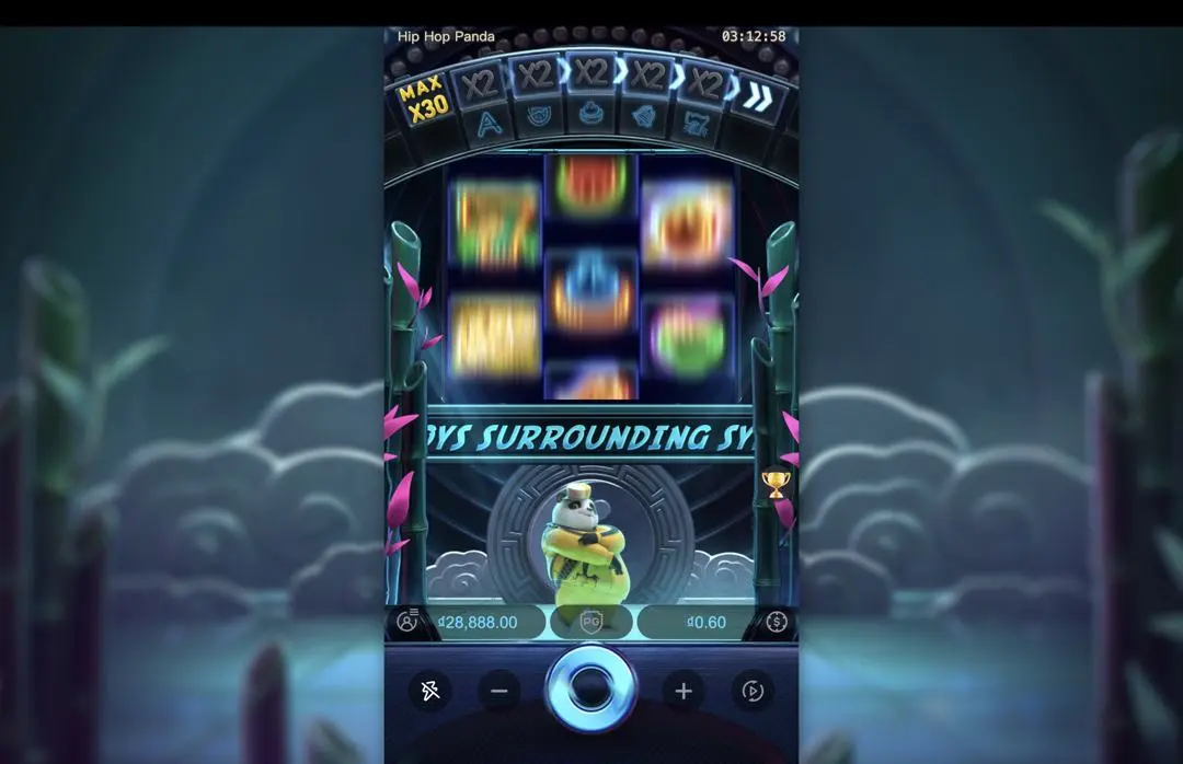 Ảnh giao diện chính game Hip Hop Panda (slot PG) chơi tại LC79