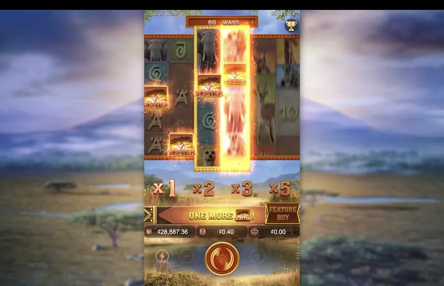 Ảnh màn hình gameplay game Safari Wilds (slot PG) chơi tại LC79