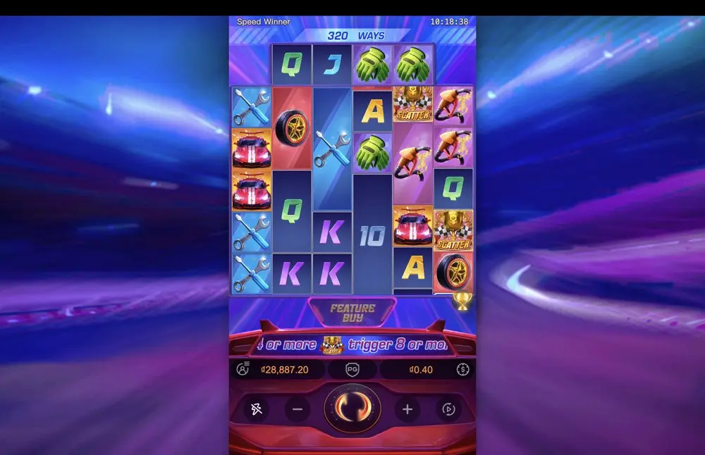 Ảnh màn hình gameplay game Speed Winner (slot PG) chơi tại LC79