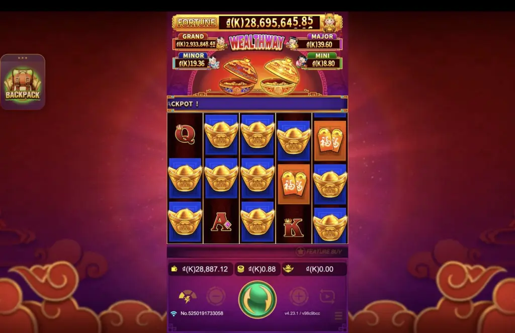 Ảnh giao diện chính game Wealthway (slot JDB) chơi tại LC79