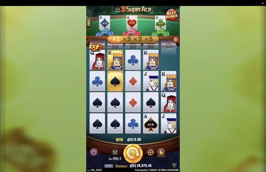 Ảnh bảng biểu tượng & tính năng game 3 Super Ace (slot JILI) chơi tại LC79