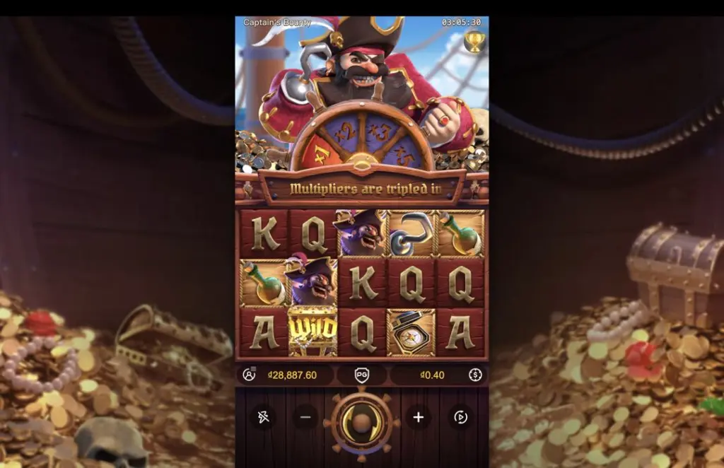 Ảnh giao diện chính game Captains Bounty (slot PG) chơi tại LC79