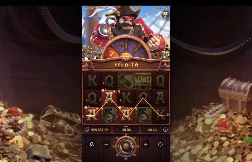 Ảnh màn hình gameplay game Captains Bounty (slot PG) chơi tại LC79
