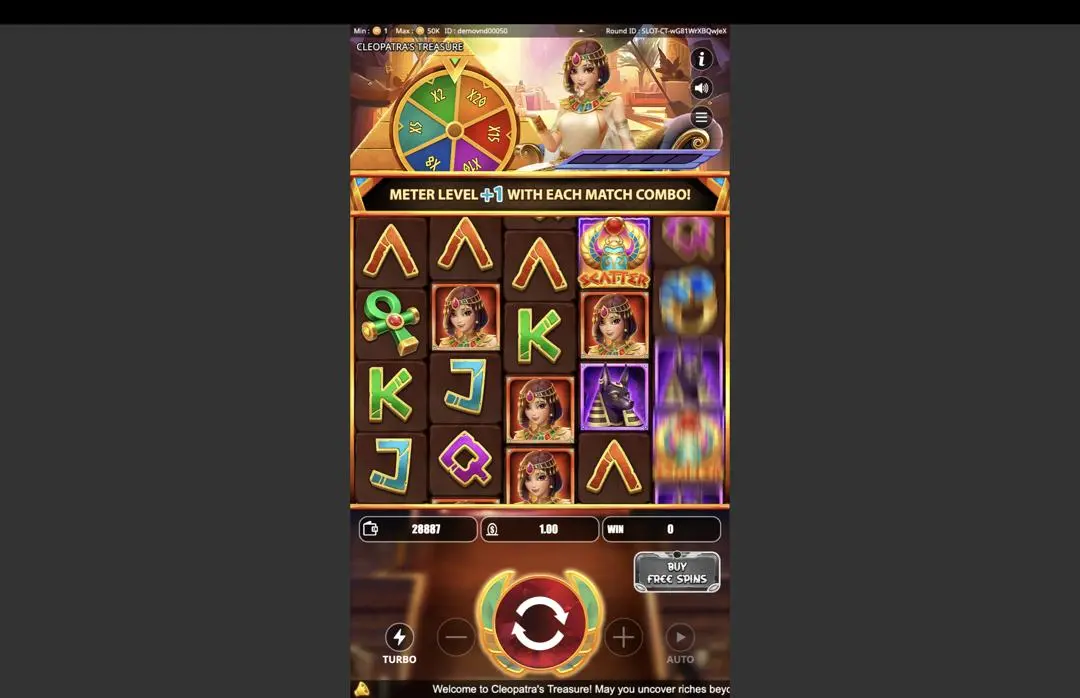 Ảnh giao diện chính game Cleopatra's Treasure (Kingmidas #) (slot) chơi tại LC79