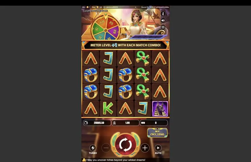 Ảnh bảng biểu tượng & tính năng game Cleopatra's Treasure (Kingmidas #) (slot) chơi tại LC79