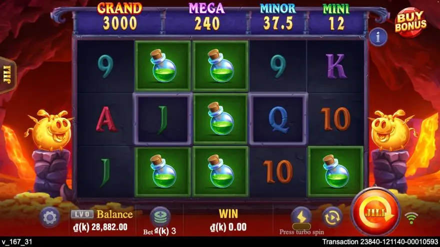 Ảnh màn hình gameplay game Devil Fire Twins (slot JILI) chơi tại LC79