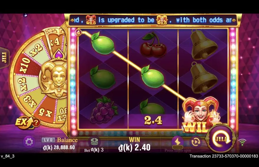 Ảnh màn hình gameplay game Golden Joker (slot JILI) chơi tại LC79