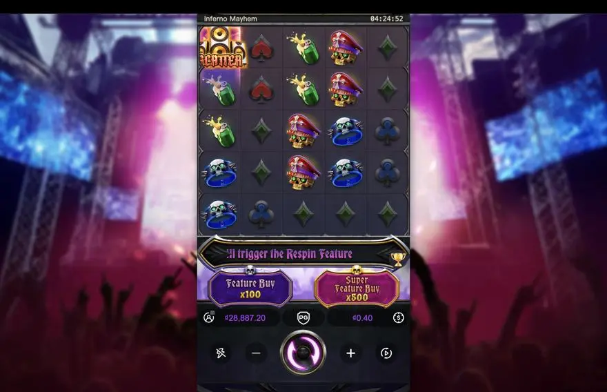 Ảnh màn hình gameplay game Inferno Mayhem (slot PG) chơi tại LC79