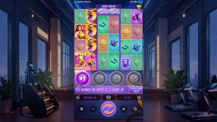 Ảnh màn hình gameplay game Mighty Mania (slot PG) chơi tại LC79