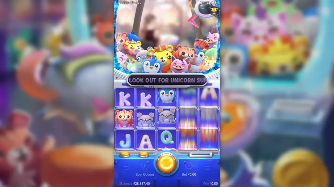 Ảnh giao diện chính game Plushie Frenzy (slot PG) chơi tại LC79