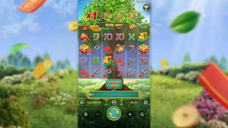 Ảnh bảng biểu tượng & tính năng game Prosperity Fortune Tree (slot PG) chơi tại LC79