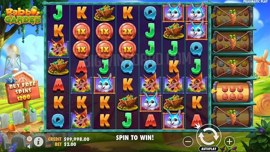 Ảnh giao diện chính game Rabbit Garden (slot PP) chơi tại LC79