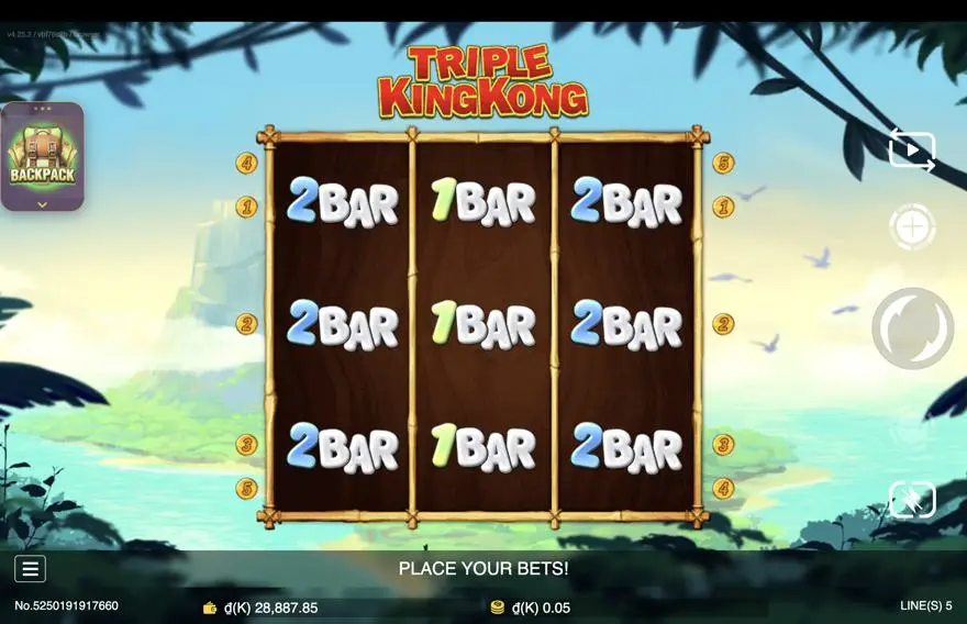 Ảnh bảng biểu tượng & tính năng game trải nghiệm triple king kong lc79 (slot) chơi tại LC79