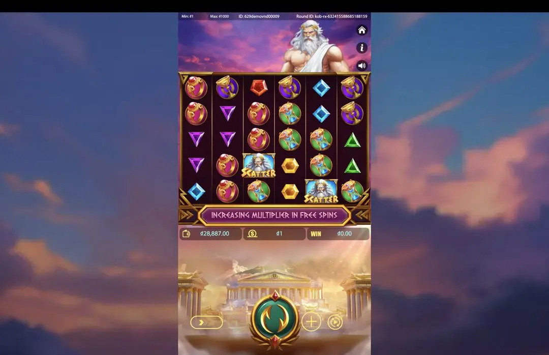 Ảnh giao diện chính game Treasures of Olympus 1000 (Kingmidas #) (slot) chơi tại LC79