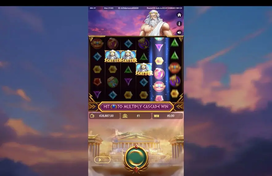 Ảnh màn hình gameplay game Treasures of Olympus 1000 (Kingmidas #) (slot) chơi tại LC79