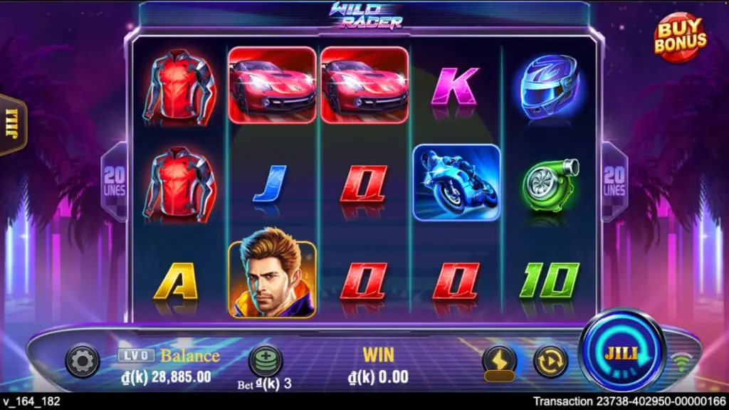 Ảnh giao diện chính game Wild Racer (slot JILI) chơi tại LC79