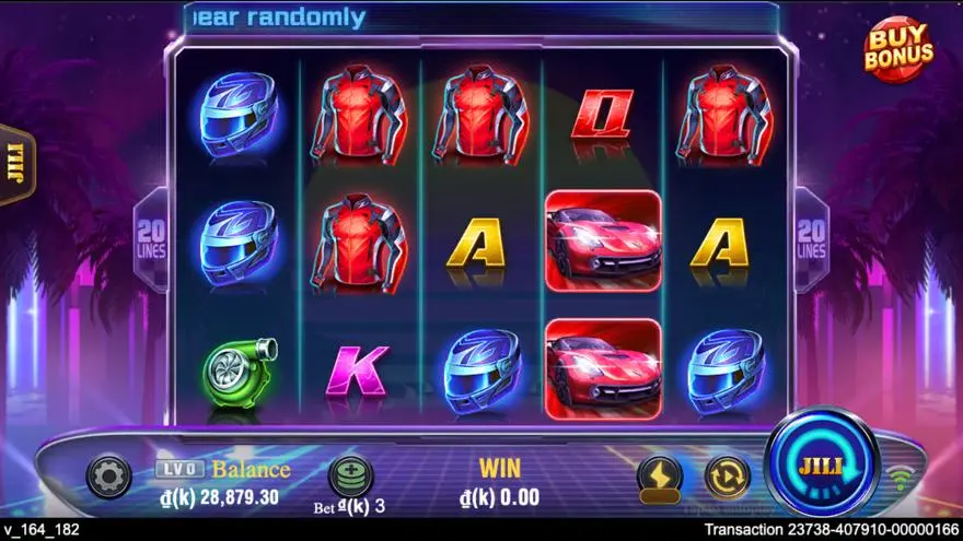Ảnh bảng biểu tượng & tính năng game Wild Racer (slot JILI) chơi tại LC79