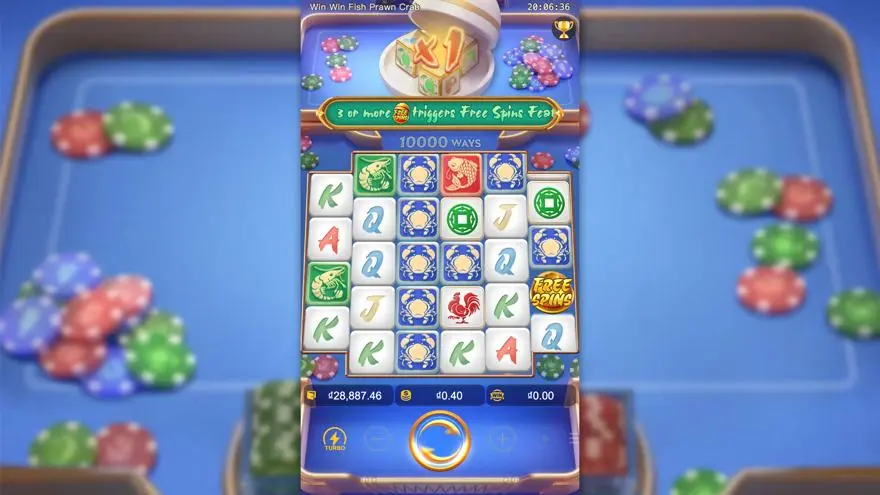 Ảnh bảng biểu tượng & tính năng game Win Win Fish Prawn Crab (slot PG) chơi tại LC79