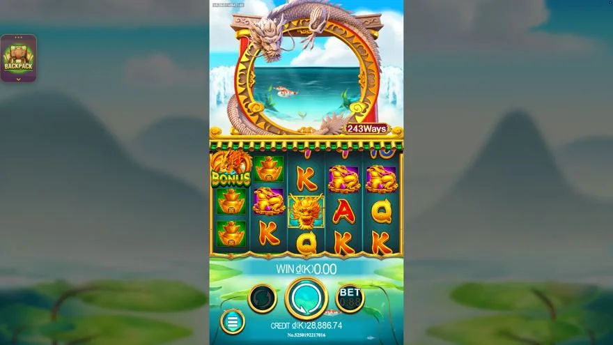 Ảnh màn hình gameplay game Dragons Gate (slot JDB) chơi tại LC79