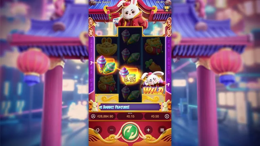 Ảnh màn hình gameplay game Fortune Rabbit (slot ACEWIN) chơi tại LC79