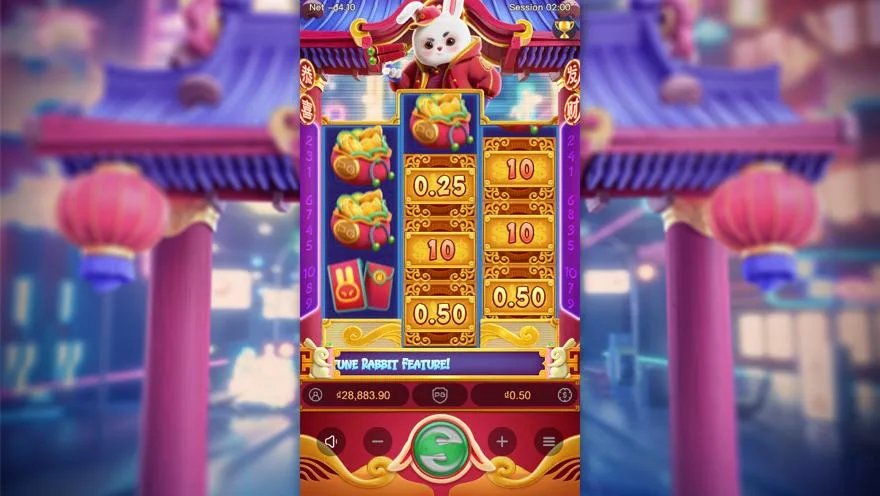 Ảnh bảng biểu tượng & tính năng game Fortune Rabbit (slot ACEWIN) chơi tại LC79