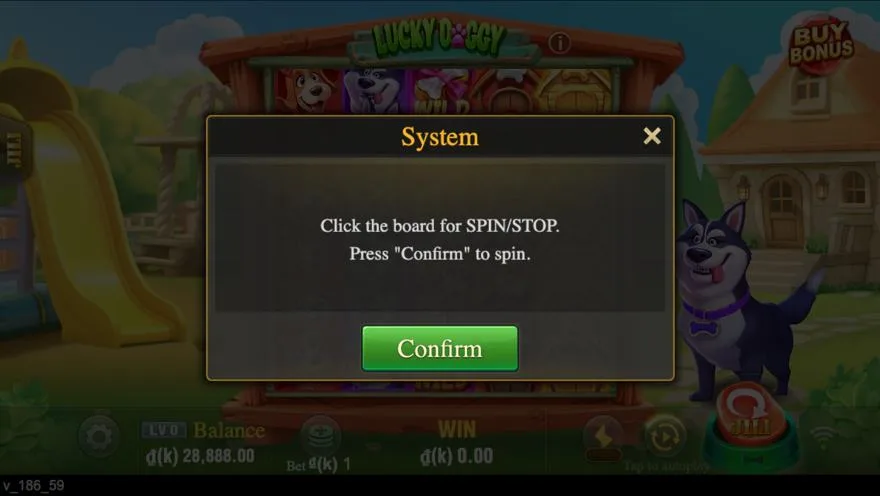 Ảnh màn hình gameplay game Lucky Doggy (slot JILI) chơi tại LC79
