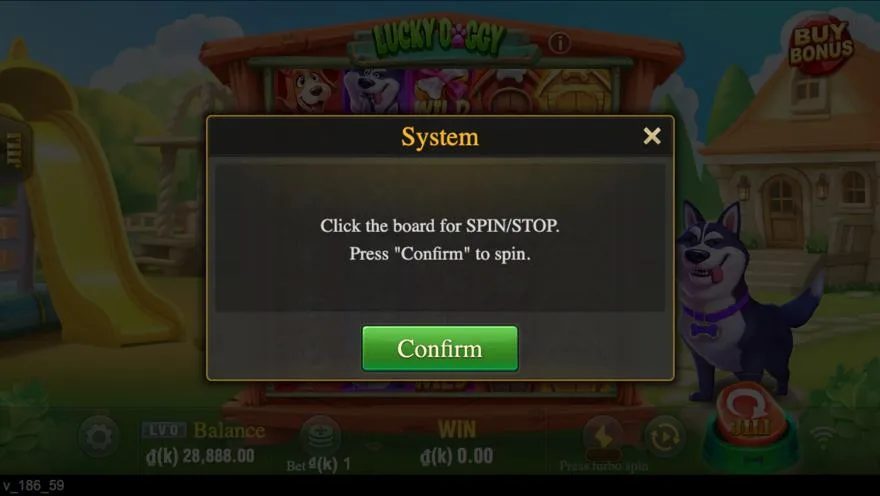 Ảnh bảng biểu tượng & tính năng game Lucky Doggy (slot JILI) chơi tại LC79