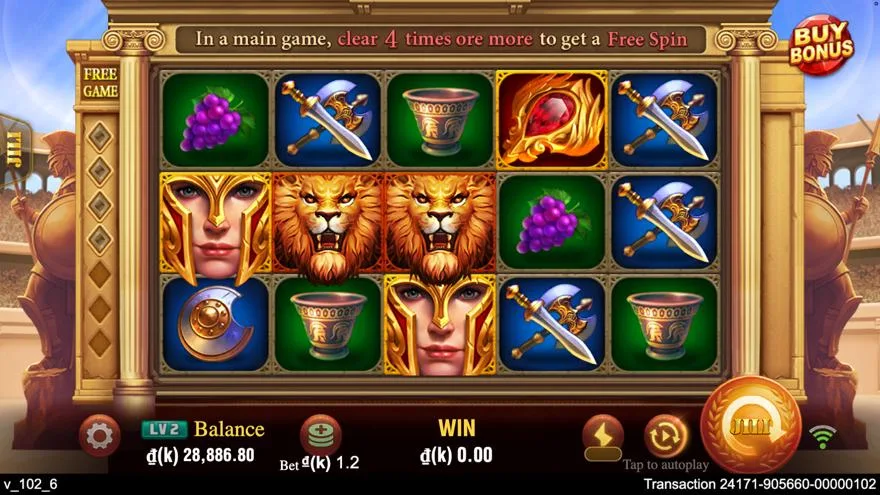 Ảnh bảng biểu tượng & tính năng game RomaX (slot JILI) chơi tại LC79