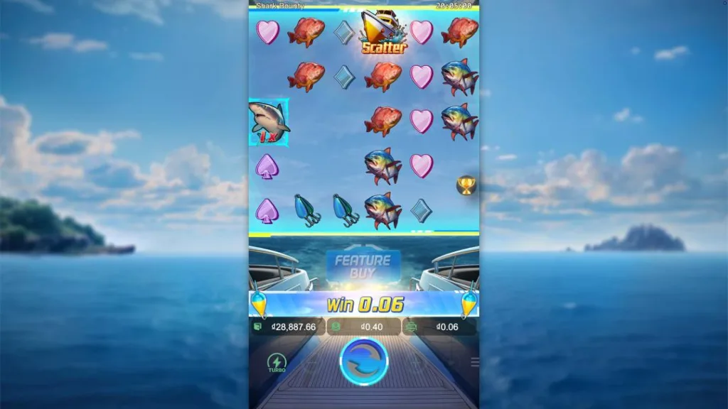 Ảnh giao diện chính game Shark Bounty (slot PG) chơi tại LC79