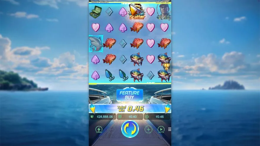 Ảnh bảng biểu tượng & tính năng game Shark Bounty (slot PG) chơi tại LC79